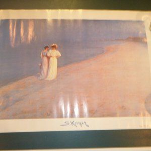 Vintage 1993 S. Kroyer Skagen Walk Poster 23.5" x 16.5" Scandecor 6802
